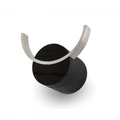 Wandhaken DEER | Schwarz lackiertes Eichenholz, Edelstahl