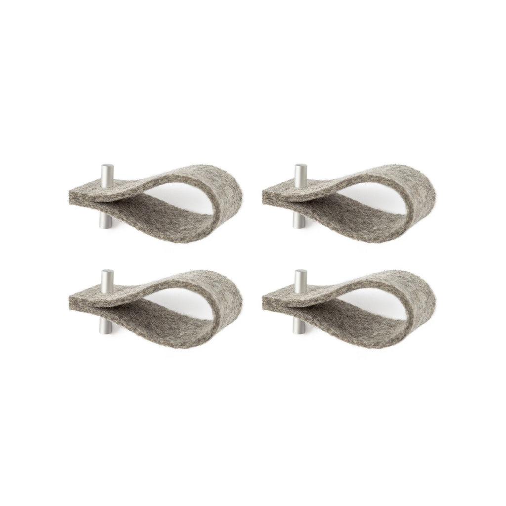 Serviettenringe aus Filz | 4er-Set | Graublau