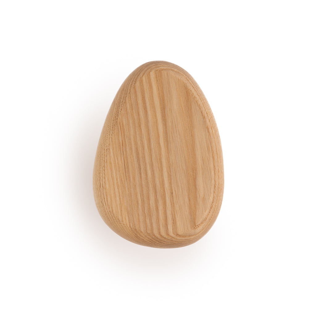 Holzfarbener Wandhaken DROP