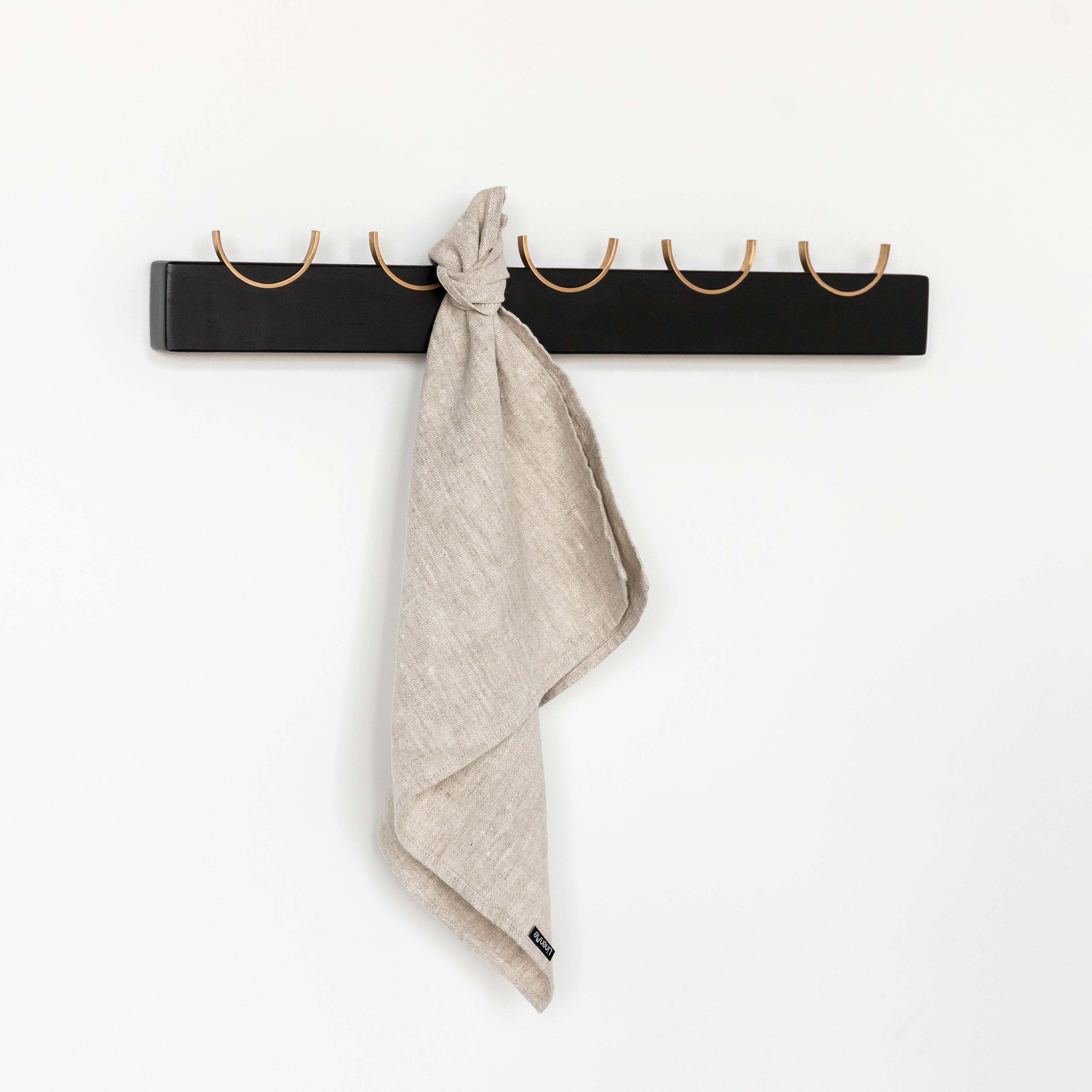 Wandgarderobe DEER | schwarz lackiertes Eichenholz