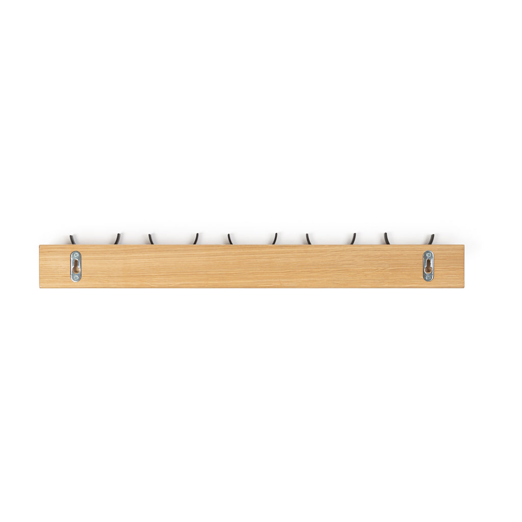 Wandgarderobe DEER | schwarz lackiertes Eichenholz