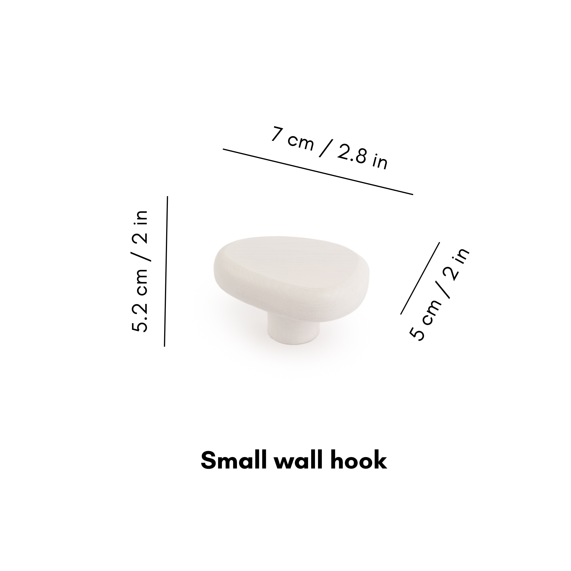 Weißer Wandhaken DROP