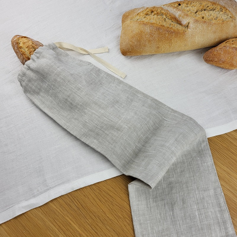 Brottasche aus Leinen in Naturfabe