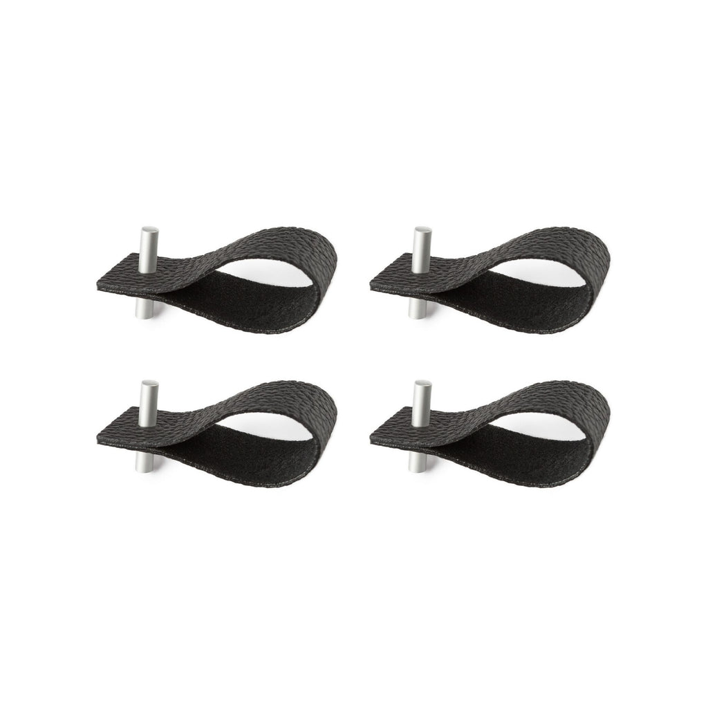 Serviettenringe aus Leder | 4er-Set | schwarz