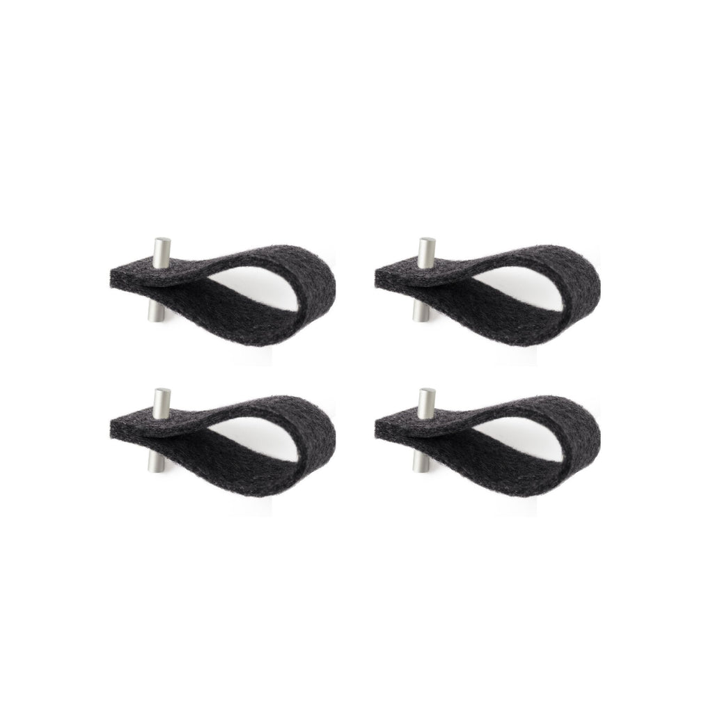 Serviettenringe in Schwarz aus Leder (4er-Set)