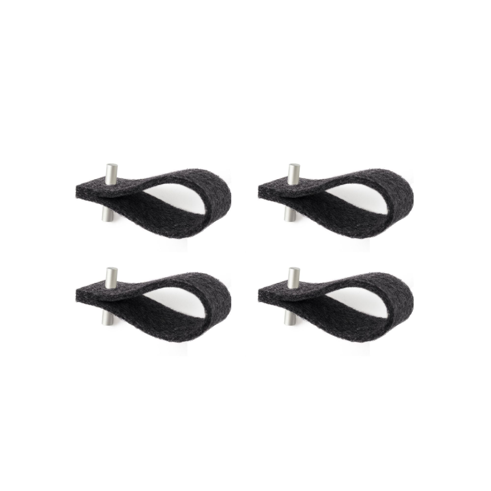 Serviettenringe in Schwarz aus Leder (4er-Set)
