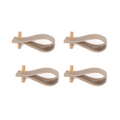 Serviettenringe in Beige aus Leder (4er-Set)