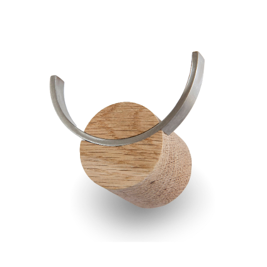 Wandhaken DEER | Eichenholz, Edelstahl