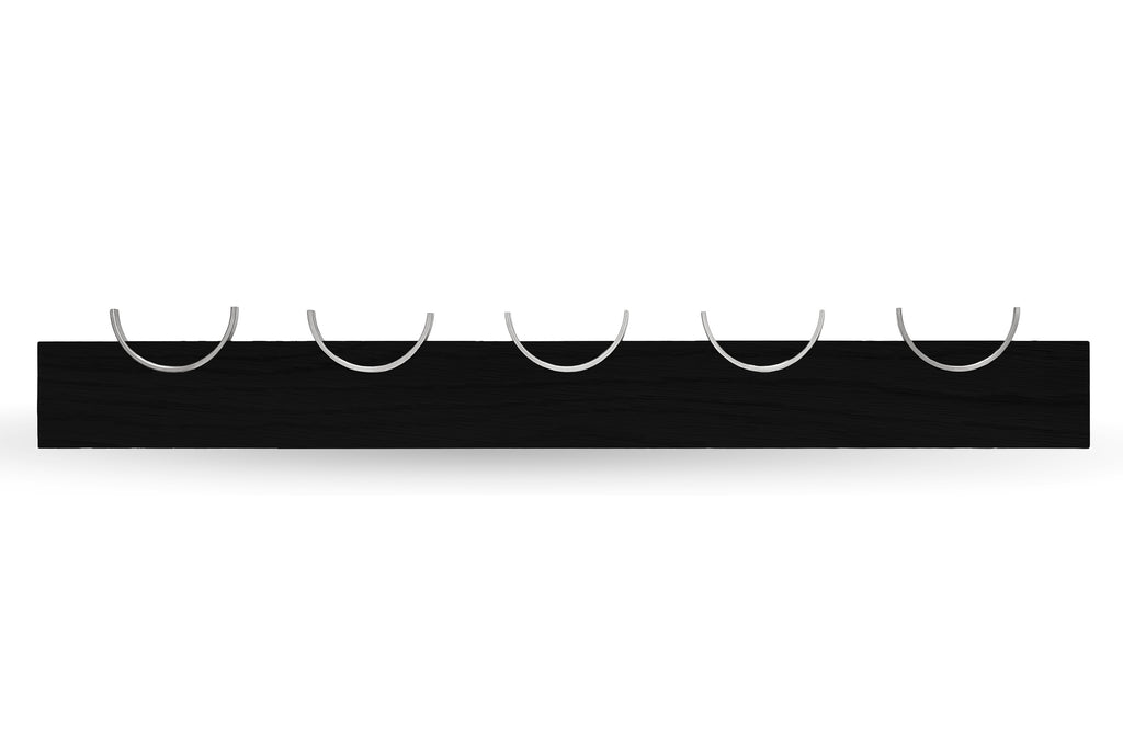 Wandgarderobe DEER | schwarz lackiertes Eichenholz