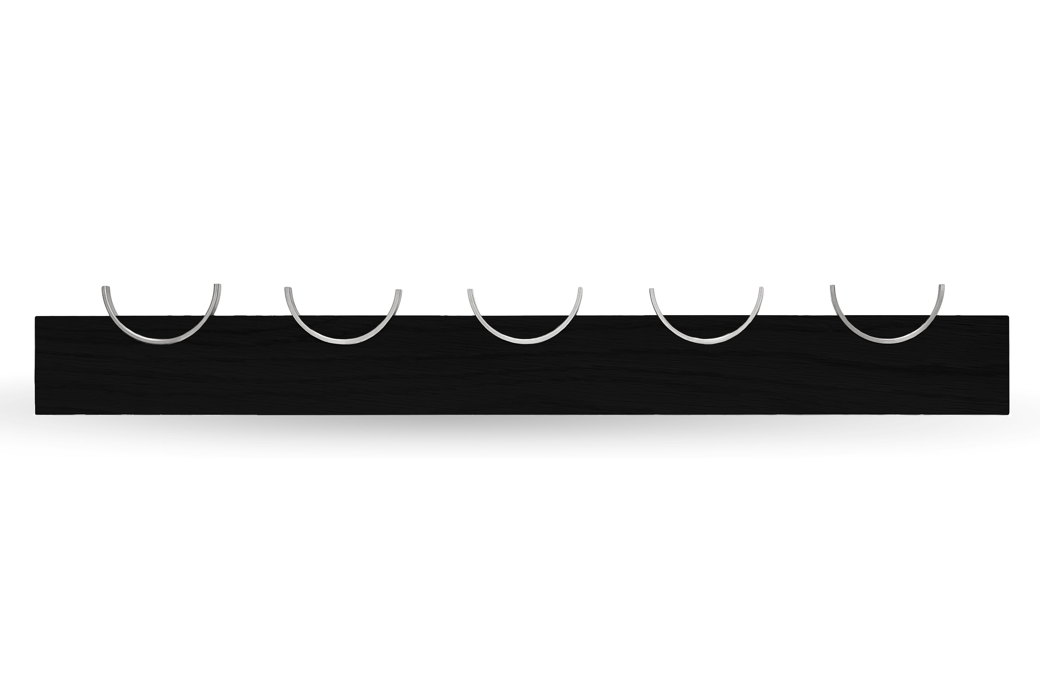 Wandgarderobe DEER | schwarz lackiertes Eichenholz