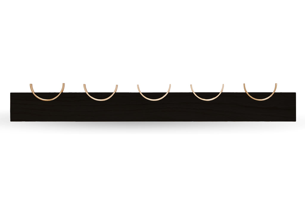 Wandgarderobe DEER | schwarz lackiertes Eichenholz