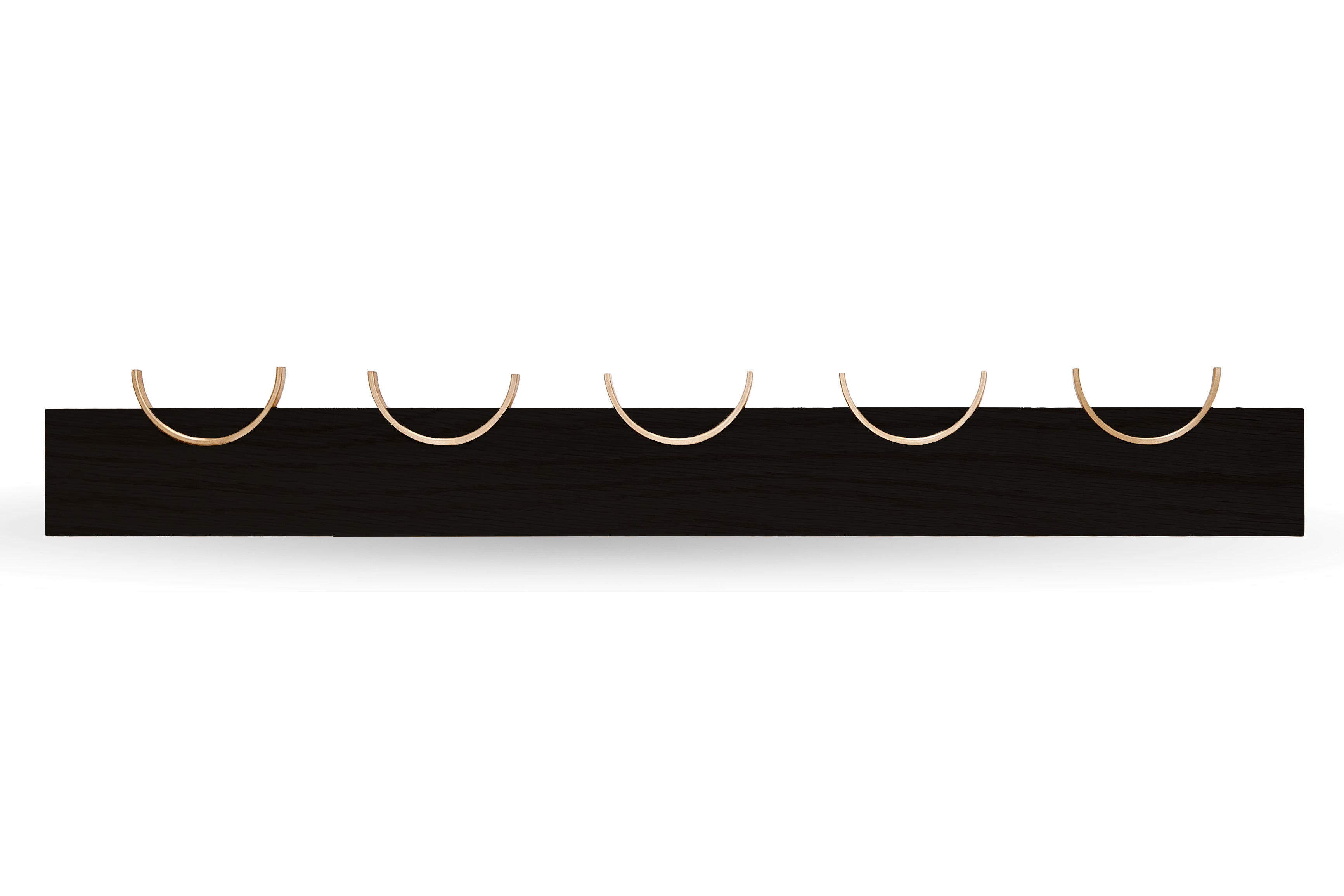 Wandgarderobe DEER | schwarz lackiertes Eichenholz